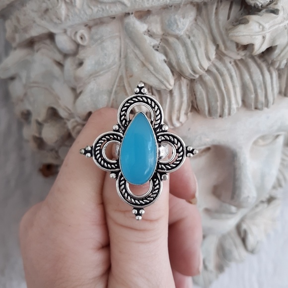 *Sale* New Chalcedony 925 Silver Ring. - Picture 2 of 8
